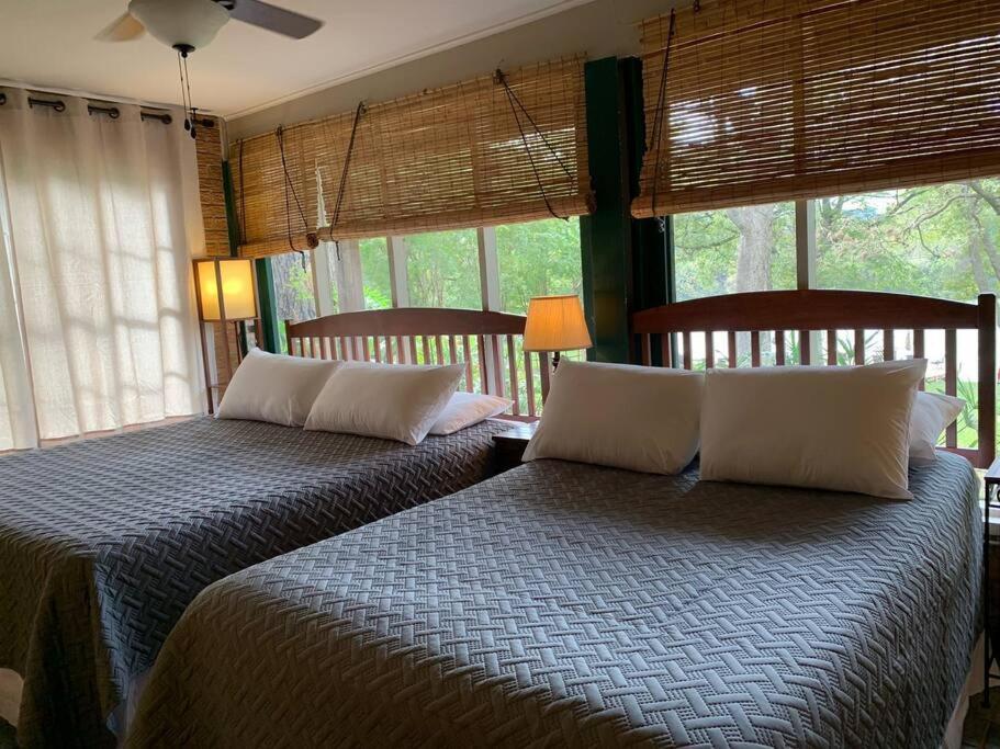 The River Haven - Sleeps 32 - On Guadalupe River Seguin Exteriör bild